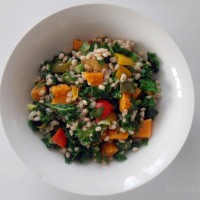 A Simple & Delicious Salad Bowl: Roasted Vegetables & Grains [Vegan]